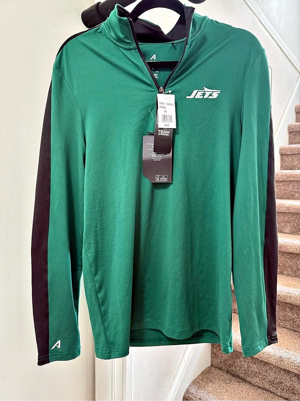 Antigua New York Jets Antigua Intent Quarter-Zip Pullover Top Intent Quarter-Zip